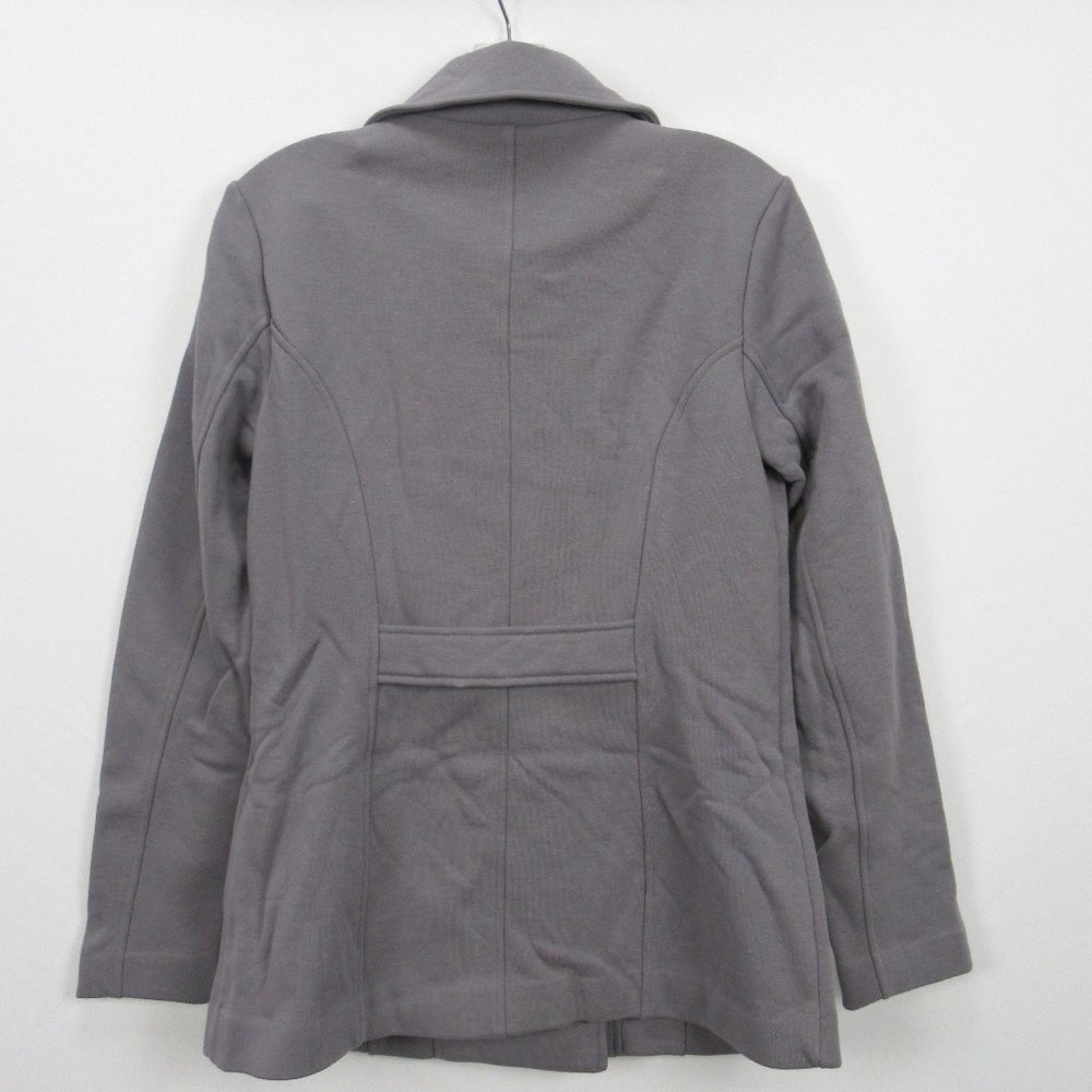 NWT Market & Spruce Gray Double Breasted Pea Coat - Picture 2 of 5